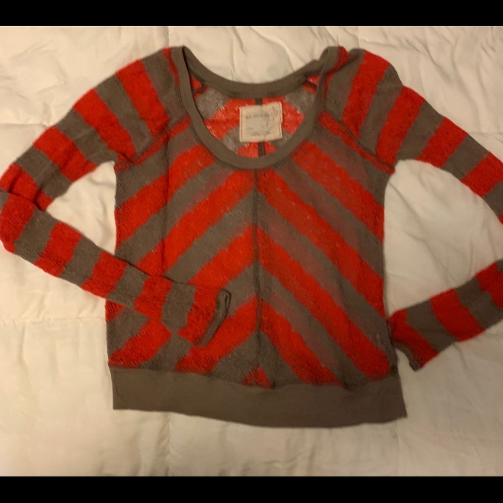 We the Free, Fine knit-mesh v-neck sweater
